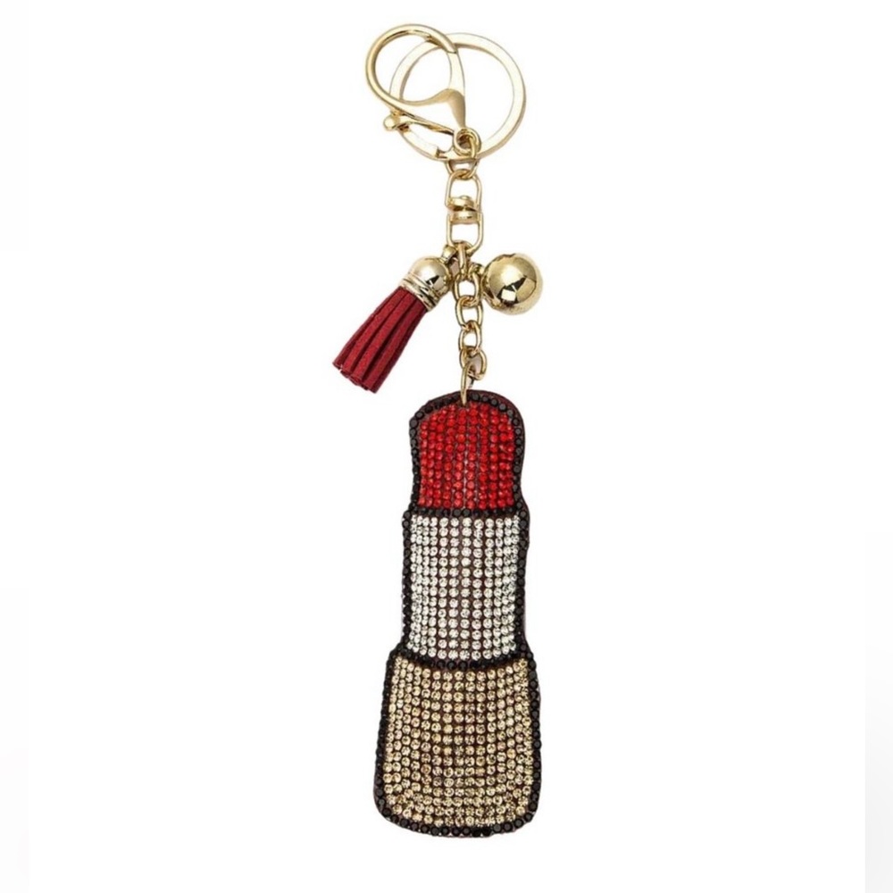đź’ťBoutique đź’ŽRhinestone Lipstick Keychainđź’„ - Picture 1 of 1